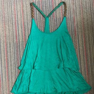 Emerald green flowy tank!